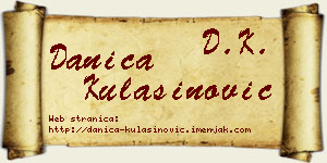 Danica Kulašinović vizit kartica